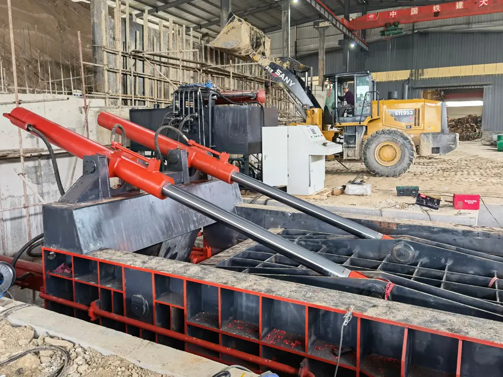 Hydraulic Balers at Working Site